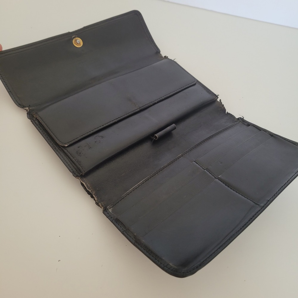Louis Vuitton Epi Leather Long Wallet Black Noir Vintage LO1910 Spain Fair - Picture 3 of 10
